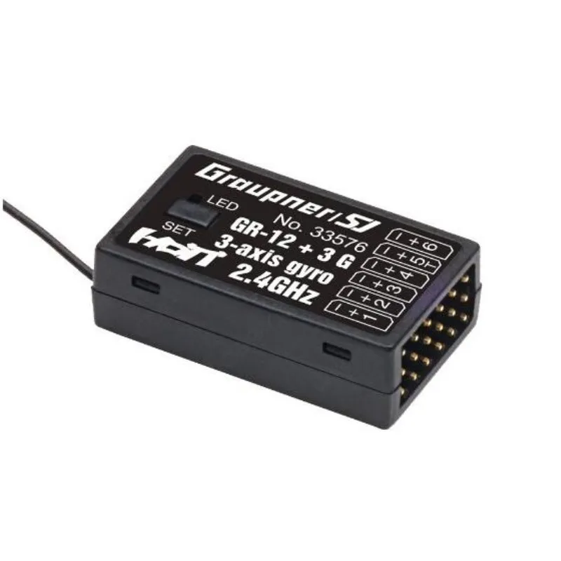 

Graupner HOTT GR-12 3xG+3A+VARIO 2.4GHz 6-Channel Receiver RC Transmitter Remote Control Parts