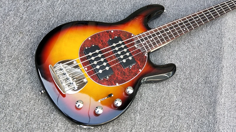 Top Quality black Music Man StingRay 5 strings Electric bass Guitar with initiative to pickups guitar musical instruments | Спорт и
