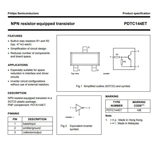 PDTC144ET 1