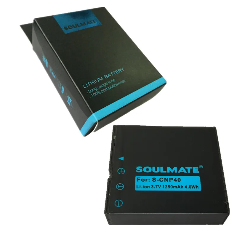 SOULMATE NP-40 литиевые аккумуляторы CNP-40 батареи для цифровой камеры CNP40 Casio EX-Z30 Z40 Z50 Z55