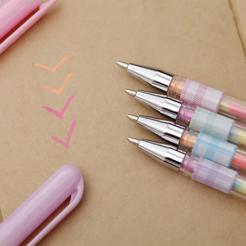 6 Цвет изменить перо маркеры Highlighter Ручки Дети учитель подарок 0,8 мм Цвет случайный