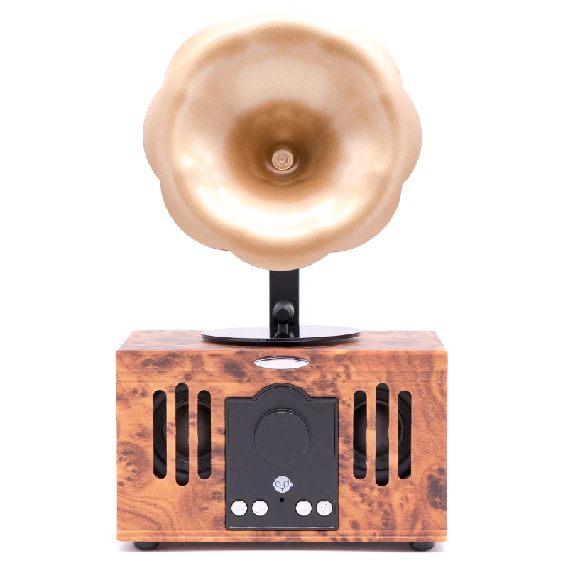 Retro sem Fio Áudio do Disco de u Design Bluetooth Speaker Telefone Celular Conectado Fonógrafo Music Player Cartão tf Disco Usb Alto-falantes