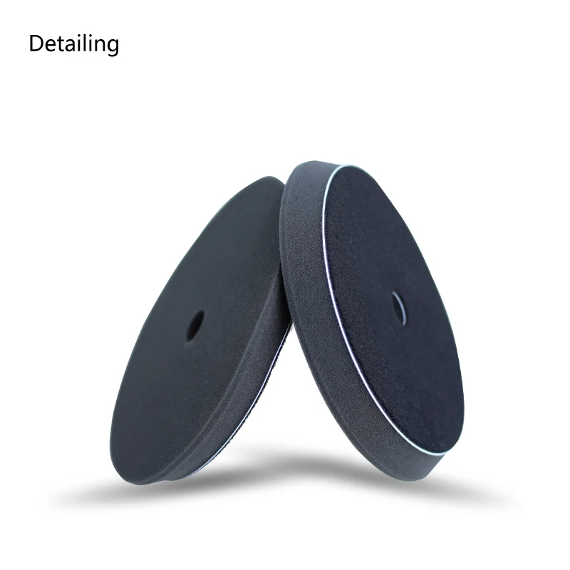 

DETAILING Hook&Loop 125mm Car Detailing Sponge Pad Foam Buffing Polishing Pad Black For Finishing
