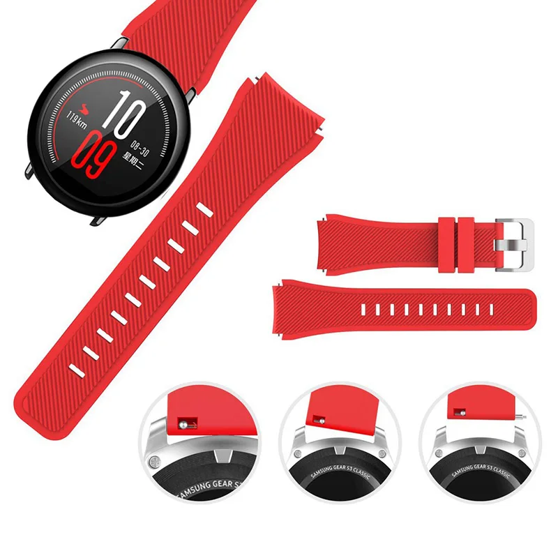 Ремешок для часов huawei GT Honor Magic Ticwatch Pro samsung gear S3 22 мм ремешок SIKAI моющийся Цветной силиконовый браслет