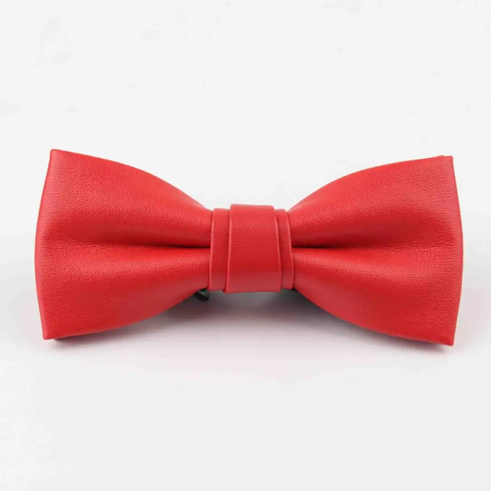Высококачественные классические галстуки-бабочки из искусственной кожи с узором; галстук-бабочка для свадебной вечеринки; Однотонный плюшевый благородный галстук-бабочка - Цвет: 5