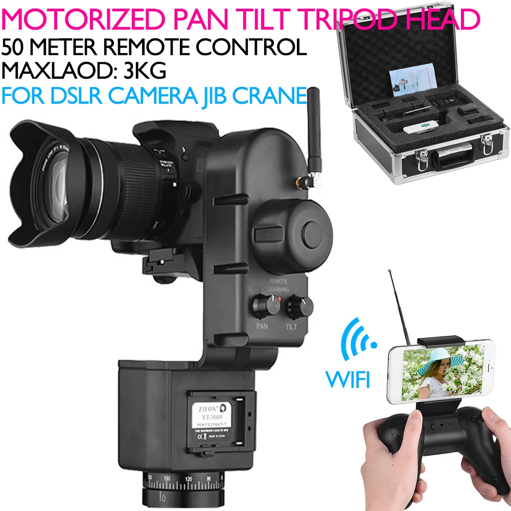 Pro Remote Control electric Motorized Pan Tilt Head Load 3kg for