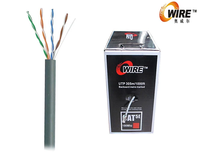 Owire Cat5e Ethernet кабель UTP высококачественный огнестойкий Ce/Rohs Cat5E 8 пар 8x0 45 Cat 5E 305M