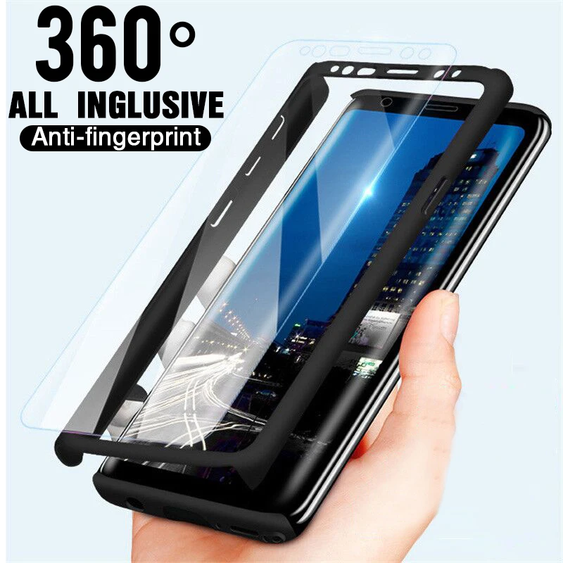 

Luxury 360 Degree Cover Phone Case For Samsung Galaxy S9 S8 M10 M20 A30 A50 Cover Cases For Samsung S9 S8 Plus Note 8 9 Case