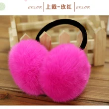 Зимние наушники с имитацией кроличьего меха, женские меховые наушники, Зимние теплые наушники с большим плюшем для девочек и мальчиков, теплые наушники