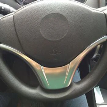 

For Toyota Vios/Yaris sedan 2014 2015 2016 Car Styling Accessories ABS Plastic Steering wheel frame Cover Trim
