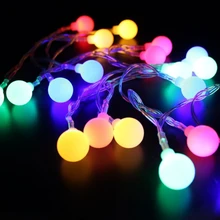 YINGTOUMAN светодиодный маленький шар на батарейках, сказочные огни для свадьбы, дома, дня рождения, новогодние вечерние, рождественские, 4 м, 40, светодиодный