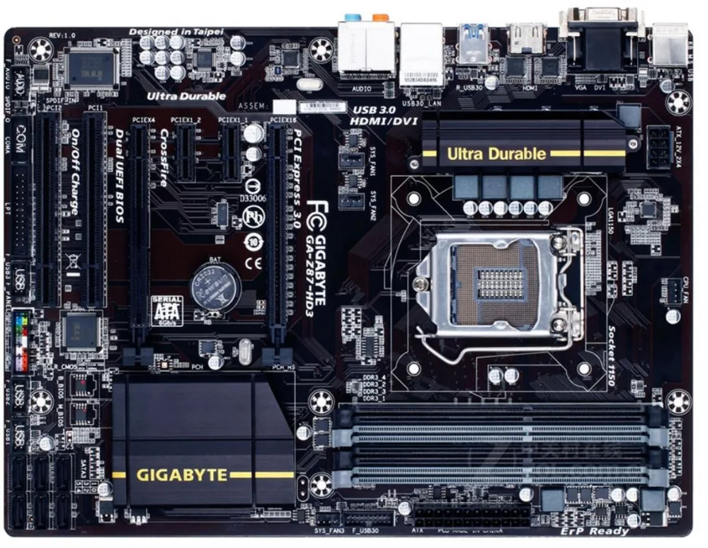 100% Оригинальные Материнская плата Gigabyte GA-Z87-HD3 1150 DDR3 рабочего Материнская плата бесплатная доставка