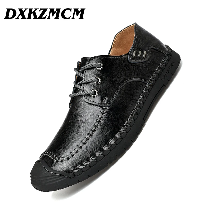 DXKZMCM Genuine Leather Shoes Men Flats Fashion Men's Casual Shoes Brand Man Soft Comfortable Lace up Loafers Shoes Mens DXKZMCM Genuine Leather Shoes Men Flats Fashion Men's Casual Shoes Brand Man Soft Comfortable Lace up Loafers Shoes Mens
