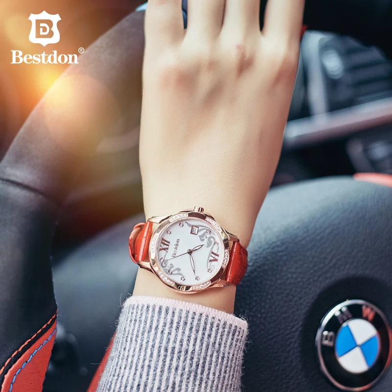

Bestdon Women Watch Top Luxury Brand Female Diamond Gold watches Casual Clock Waterproof Quartz Wristwatch Relojes Mujer