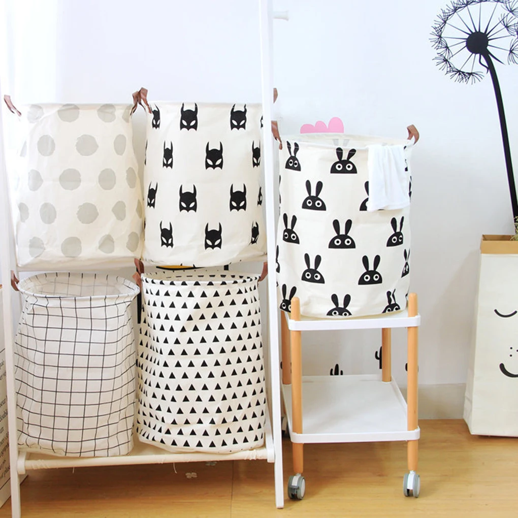 المحمولة مزدوجة غسل سلة الغسيل خزان صندوق تخزين مقبض خزانة لعبة حاوية علب اسطوانة المنظم