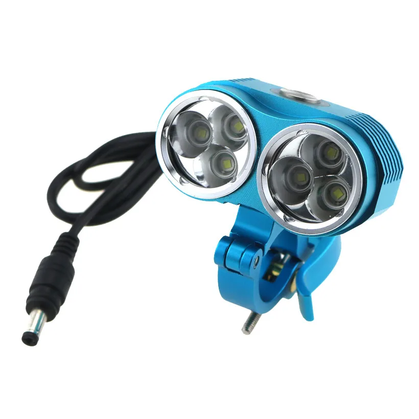 Best Bicycle Light 8000 Lumens 6T6 6xCREE XM-L T6 LED Bike Frame Light With Aluminum Metal Clips Mount Holder Cycling Flashlight 4