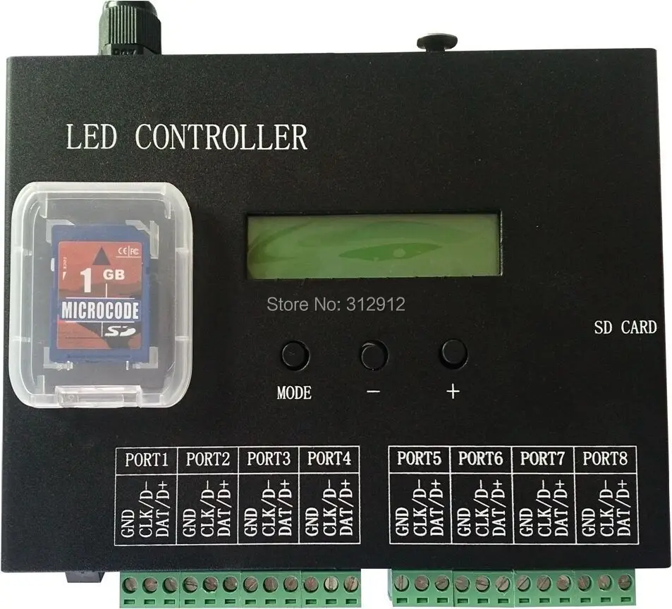 8 разъём(ов) офф-лайн / - автономная / SD карты / цвет пикселей ; 8192 пикселей контролируется ; могут подключаться к консоли