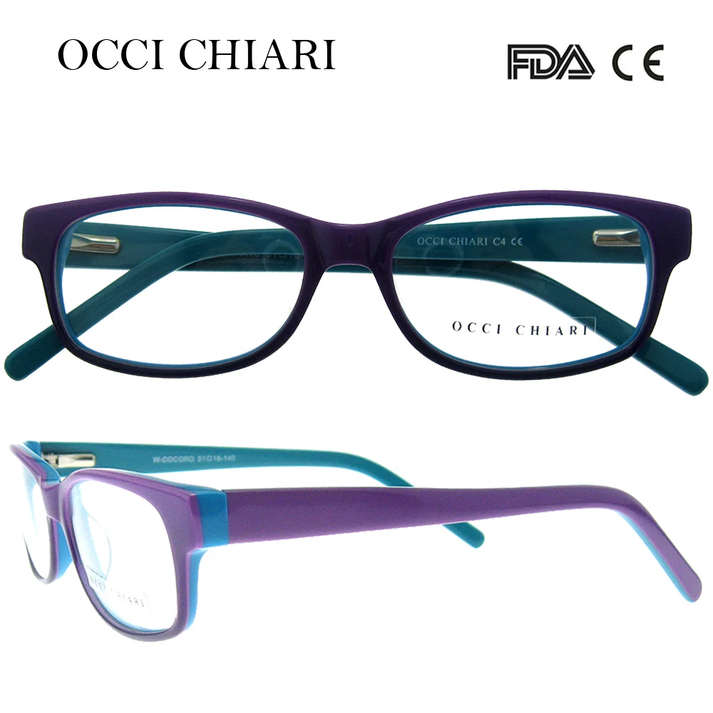 

OCCI CHIARI 2018 New Fashion Women Anti-blue Lens Light Acetate Glasses Optical Clear Female Frames Eyewear Eyeglasses W-COCORO