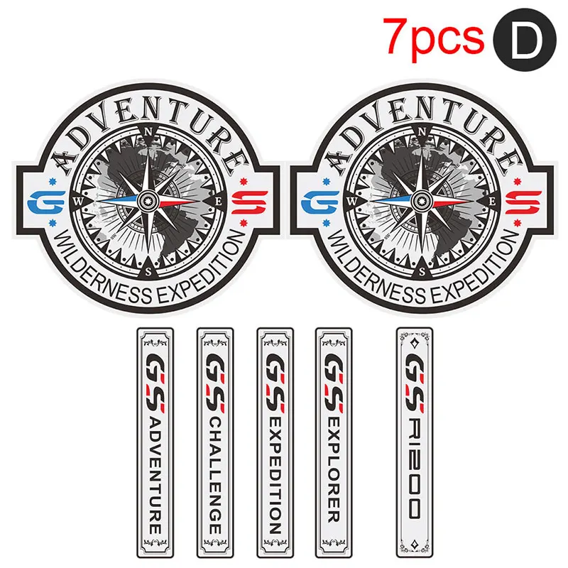 Наклейка на мотоцикл R 1200 GS наклейка боковой хвост Топ алюминиевый чемодан для багажа коробка для BMW R1200GS R1200 GS клейкая пленка ADV Adventure - Цвет: D