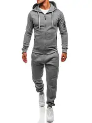 ZOGAA 2019 Весна Лидер продаж для мужчин Спорт и досуг тонкий джоггеры SweatSuits толстовки + брюки для девочек костюм cSweatshirt спортивный комплект 2 шт