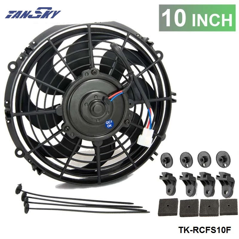 TANSKY - New 10"inch EPMAN Electric Universal Cooling Radiator Fan Curved S-Blade 2900 CFM Reversible TK-RCFS10F