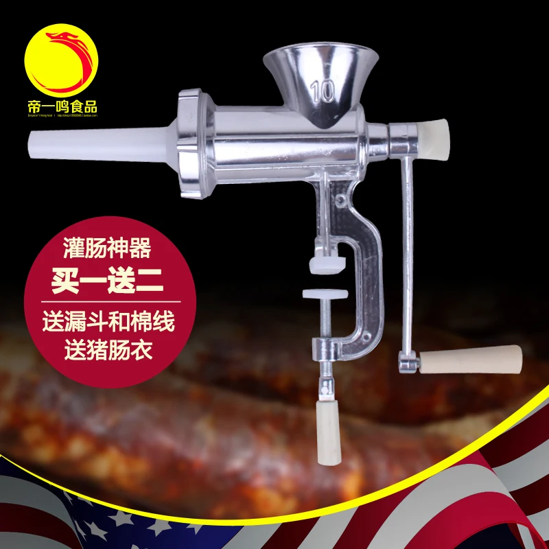 10 Meat Slicer Hand Cast Iron Manual Meat Grinder Mincer Machine Sausage Table Crank Tool for