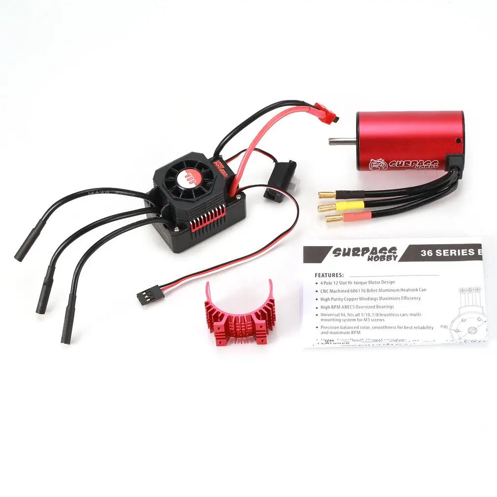 

SURPASSHOBBY KK series Brushless Motor 2S for Traxxas/HSP 1:16,1:18 RC Drift Racing Climbing Off-road Car Sensorless