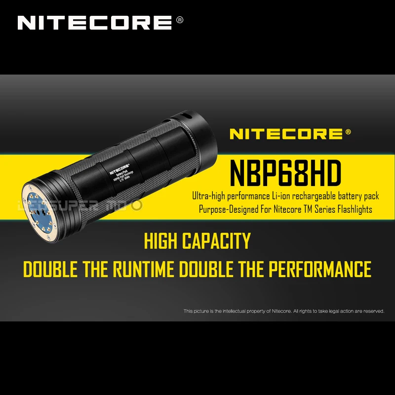 Ультравысокая производительность Nitecore NBP68HD литий-ионная аккумуляторная батарея предназначенная для фонарей Nitecore серии TM