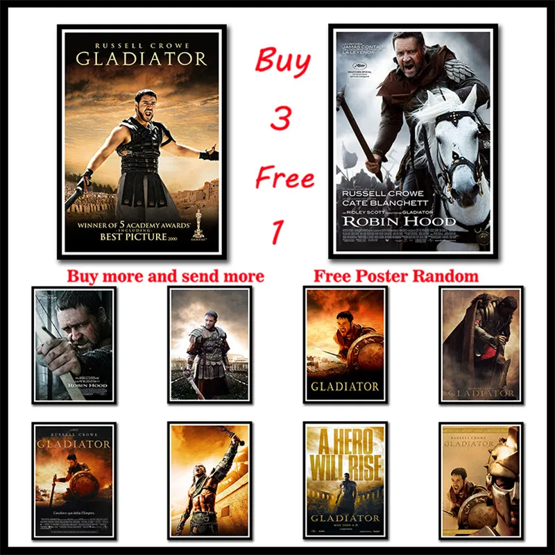 

Gladiator Classic Coated paper Poster Wall Posters Stickers Home Decor Gift Frameless