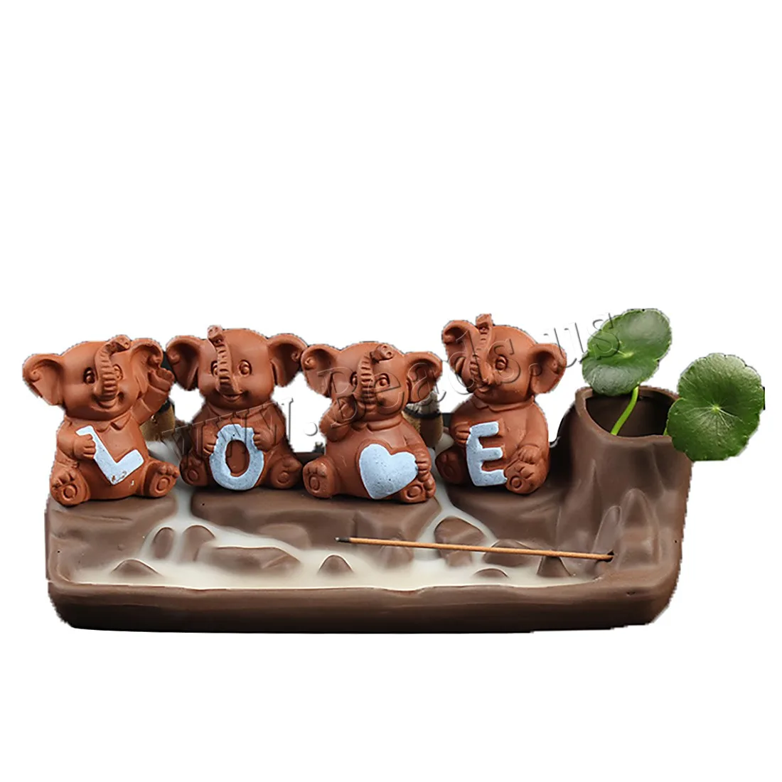 Little Cute Elephant Censer Backflow Incense Burner Ceramic Aromatherapy Furnace Aromatic Incense Holder Use In Home Teahouse