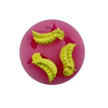 

Mini Peas Shape Silicone Cake Mold 3D Engraving Process Plant Pattern of Triple Pea Fondant Mold Silicone Soap Mould Cake Tools