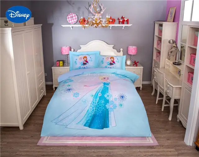 Disney Frozen Elsa Character 3d Printed Bedding Set For Girls