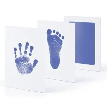 Light Blue Love Baby нетоксичный отпечаток руки ребенка отпечаток отпечатка пальца комплект Детские сувениры чернильный коврик подарок для новорожденного ребенка - Цвет: Light Blue