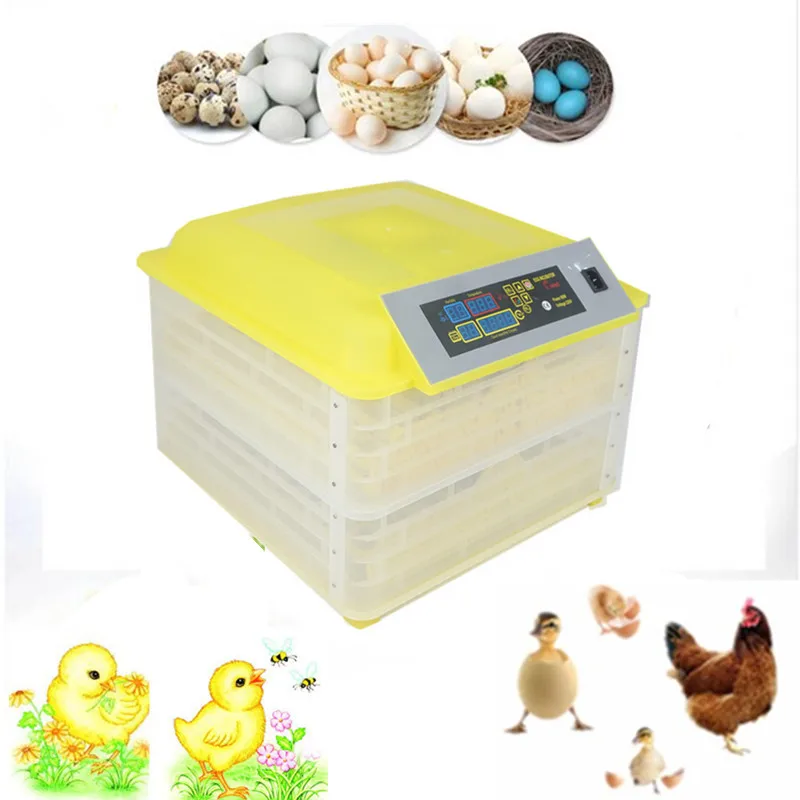 

96 pcs egg intelligent full-automatic chicken incubator hatchery electronic display thermostat incubator equipment