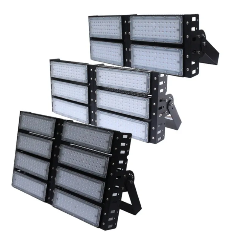 Black module led flood light