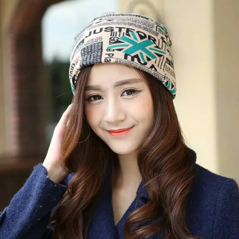 

New Style Vogue Trendy Korean Style Flag Printing Cotton Cap Multi-purpose Casual Hat For Women Ladies Female FS0392