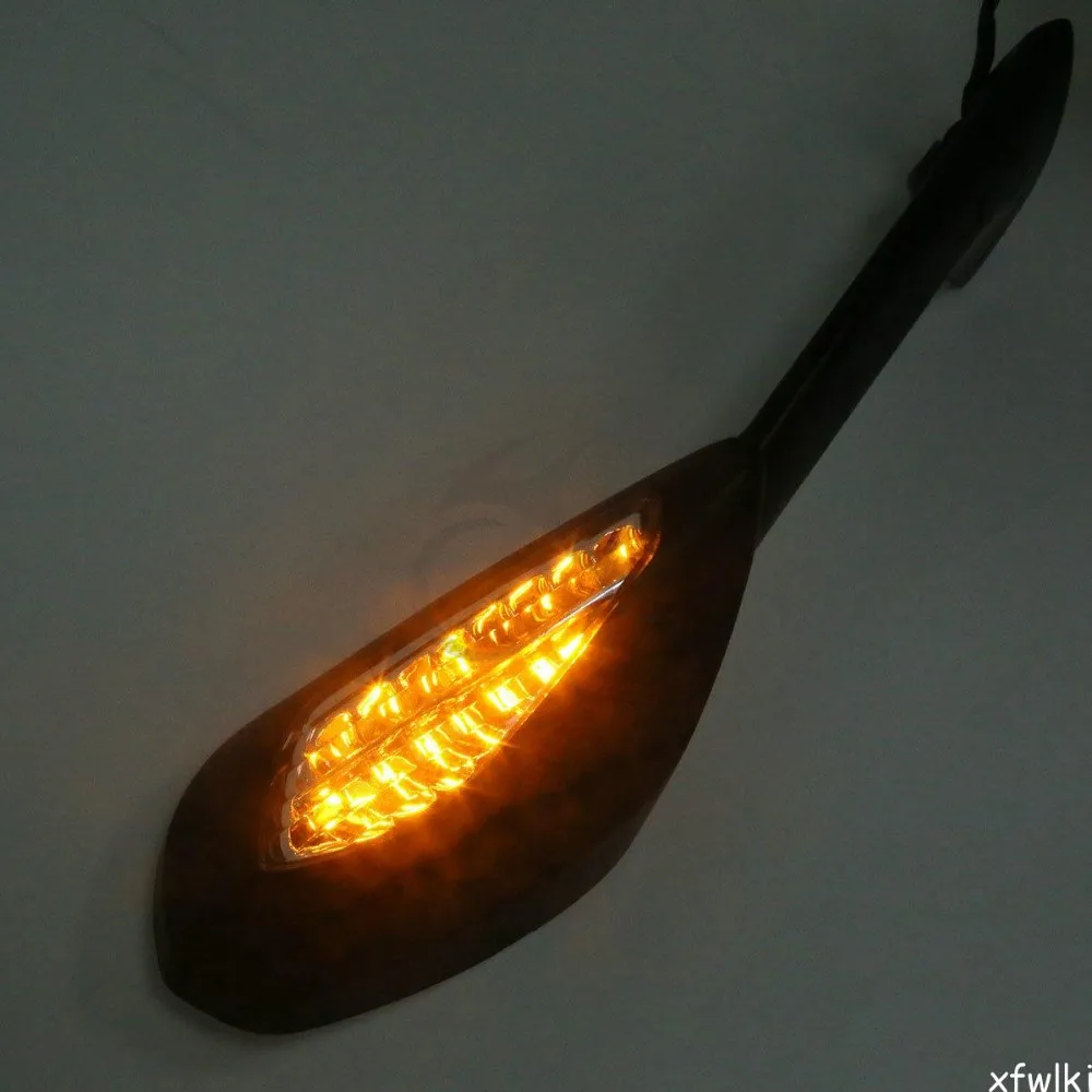 Amber LED Rear View Turn Signal Mirror For Ducati Panigale 1199 S R 12-14 899 15