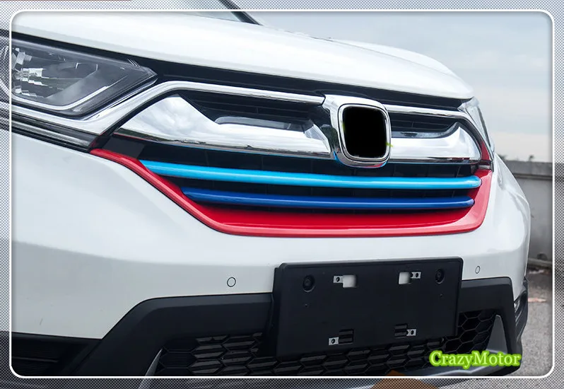 3 шт. для Honda CRV 3 шт. ABS 3 цвета Автомобильная Передняя Центральная решетка облицовки радиатора наклейки, автоаксессуары крышка автомобиля