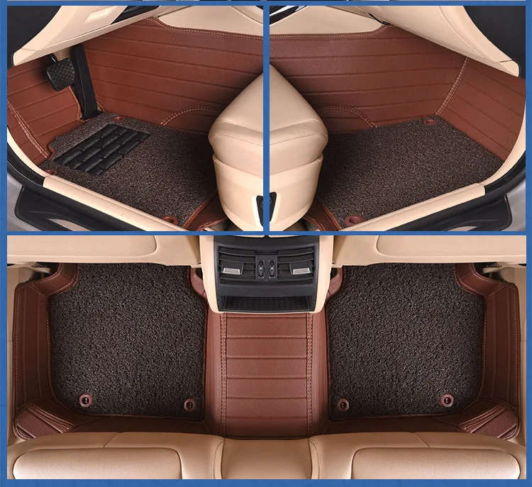 Myfmat под заказ кожаные автомобильные коврики для TOYOTA PRADO Highlander TERIOS COROLLA CROWN Verso Sequoia