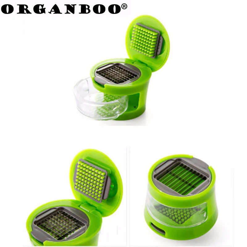 1 PCS Kitchen Tools Gadget Garlic Chopper Ginger Mashing Machine Green