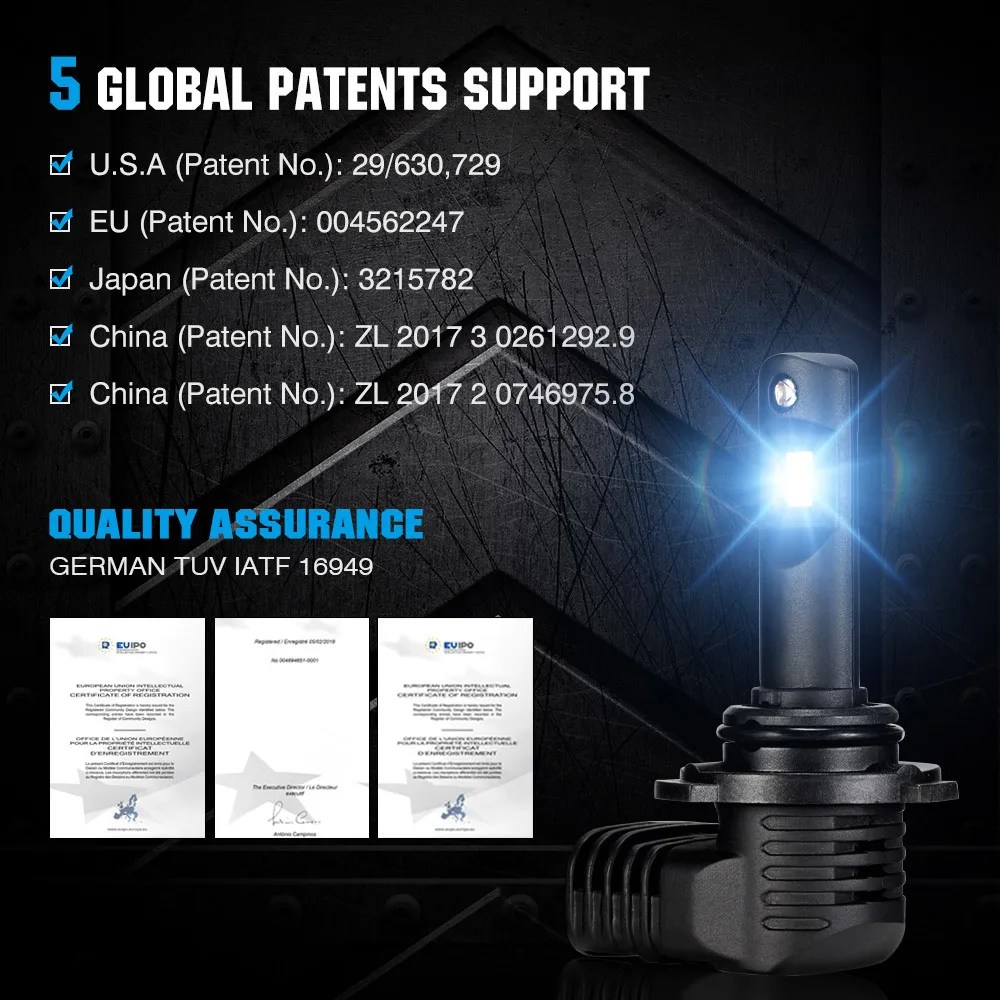 NOVSIGHT Turbo светодиодный H4 Hi/Lo луч 50 Вт 10000лм 6500 к фара H7 H11 9005 HB3 9006 HB4 H8 светодиодный автомобильный налобный фонарь для стайлинга автомобилей