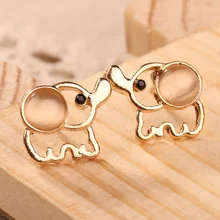 2 цвета модные корейские милые опаловые детские серьги-гвоздики в виде слона женские серьги для свадебных фестивалей подарок Вечерние
