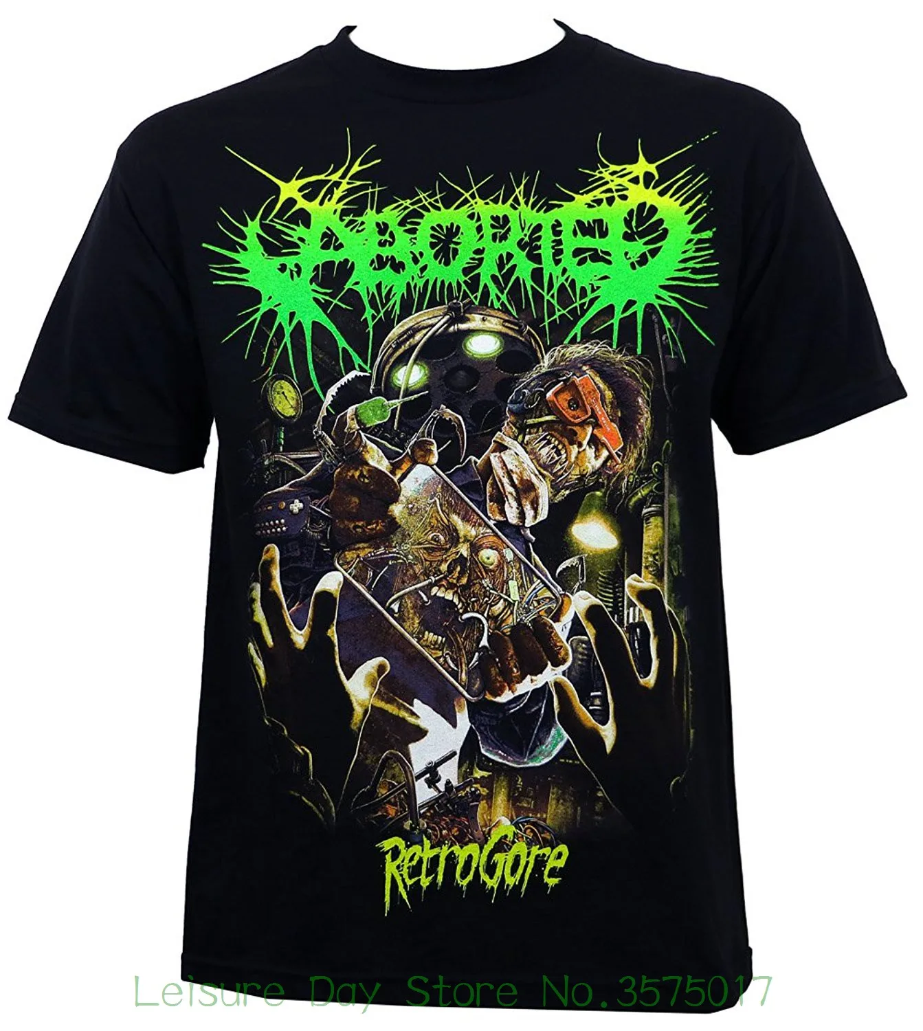

Print T-shirt Men Summer Style Indie Merch Aborted Men's Surgical Abomination T-shirt Black