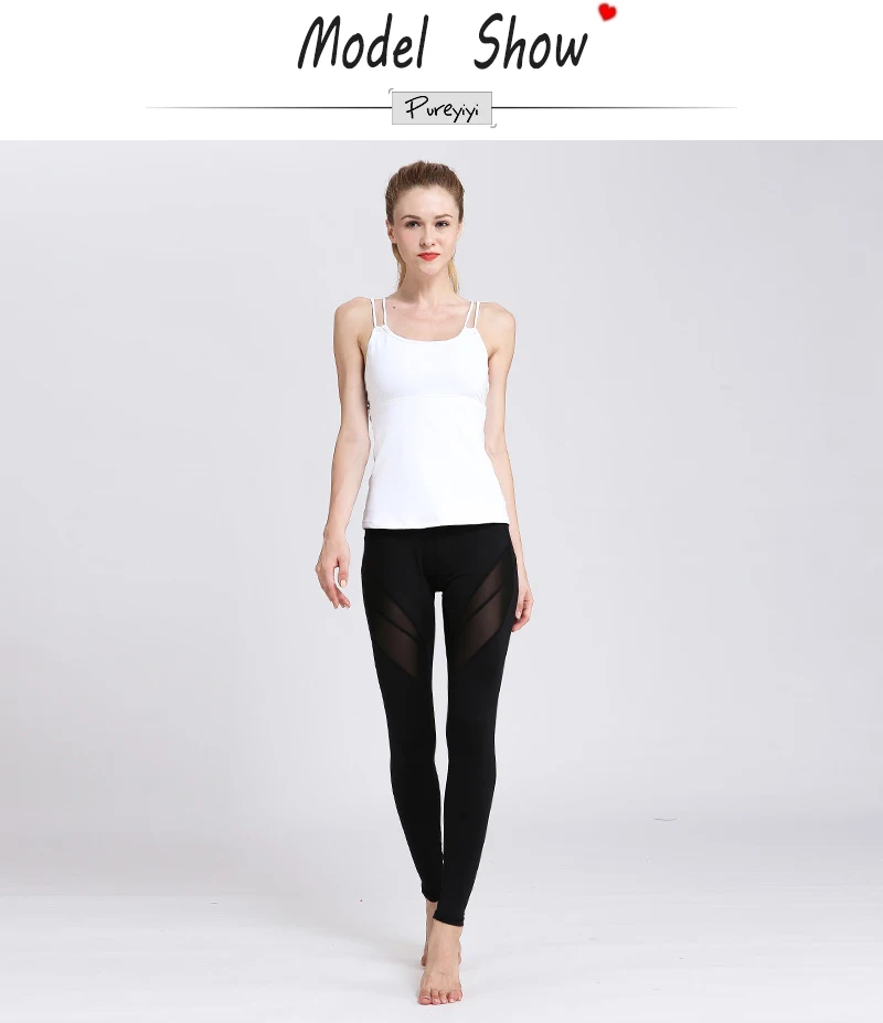 Mesh Women High Waist Yoga Pants Sport Gym Fitness Jogging femme Running Pants Training Tights Athletic Workout Leggings XL (3)