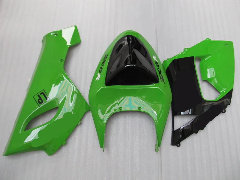 Задний левый боковой обтекатель для KAWASAKI Ninja ZX6R 636 05 06 ZX 6R 2005 2006 ABS зеленый черный