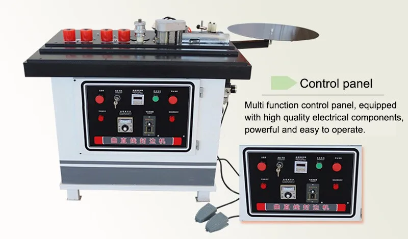 Деревообработка кромкооблицовочная машина Ручное использование машины для кривой и прямая деревянная двухсторонний клей кромкооблицовочная машина FC1001S