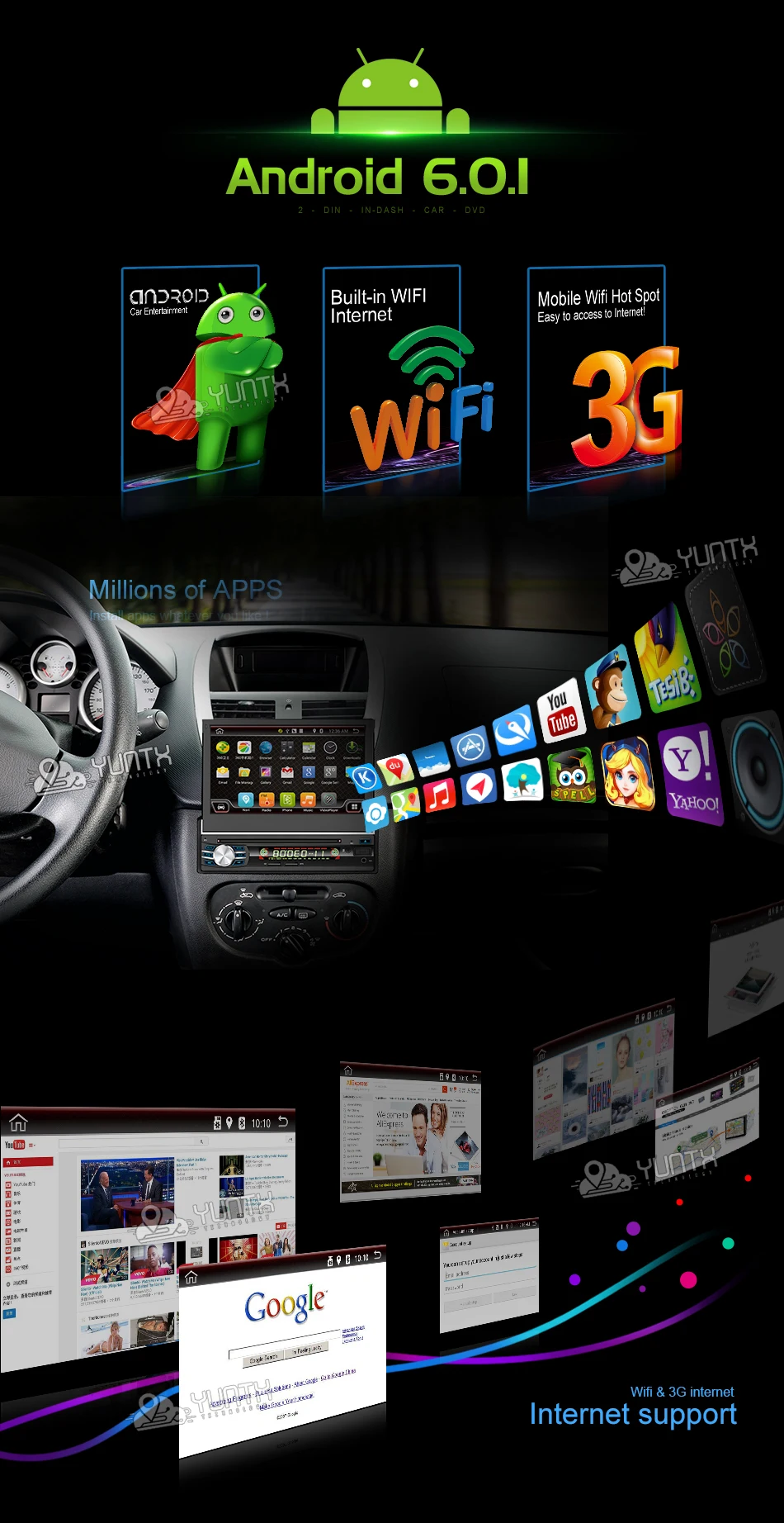 Perfect 7inch Android 6.0 Quad Core Motorized Detachable Multi-touch Screen One Din Car DVD Player with OBD2 and DAB+support 4 Perfect 7inch Android 6.0 Quad Core Motorized Detachable Multi-touch Screen One Din Car DVD Player with OBD2 and DAB+support 4