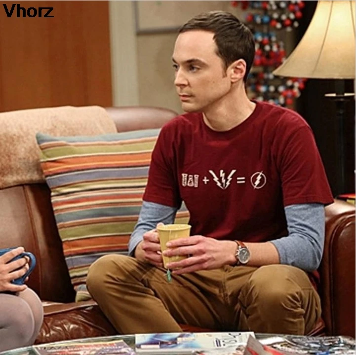 

sheldon cooper same style short sleeve t shirt tee The flash costume clothing joggers cool funny t-shirts men women