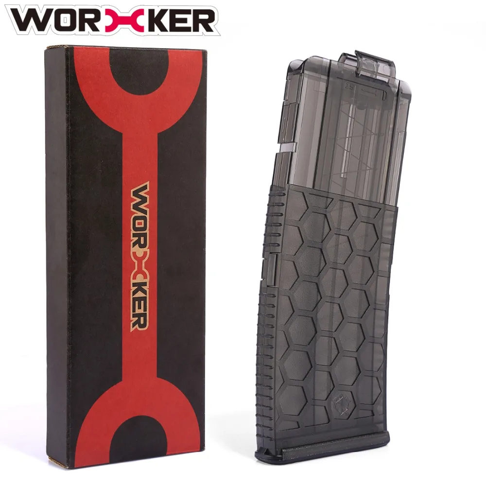 15 Darts Black Color Worker Honeycomb Curve Short Bullet Clips 15 Bullets Ammo Cartridge Dart Clips for Nerf Converted