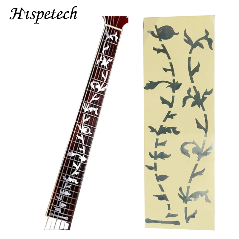 

Hispetech Tree of Life Shell Inlay Finger Plate Engraved Stickers Guitar Shield Sticker Art Design Decoration Guitar Accessories